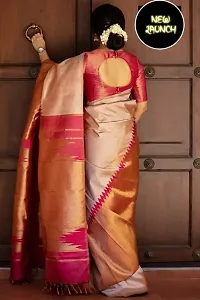 Stylish Women Banarasi Silk Jacquard Saree with Blouse piece-thumb1