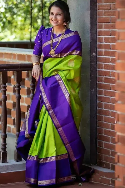 Stylish Crepe Saree with Blouse piece For Women