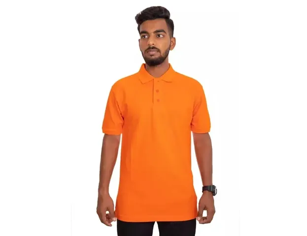Cotton Solid Polo T-shirt for Men