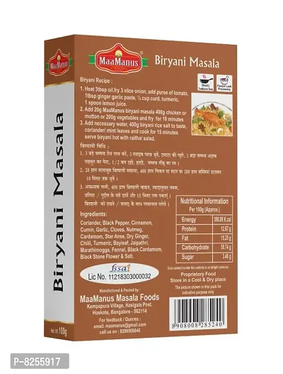 Chicken Biryani Masala |Easy to Cook 100g, Pack of 4-thumb3