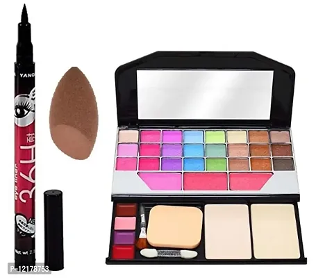 Premium Quality Makeup Kit with 1 Puff Blander and 1 Waterproof Long-Lasting Eyeliner 36Hrs