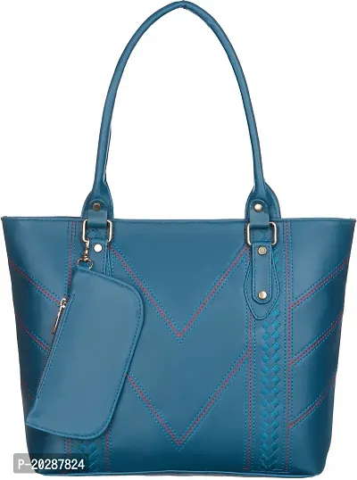 Stylish Blue Artificial Leather  Handbags For Women