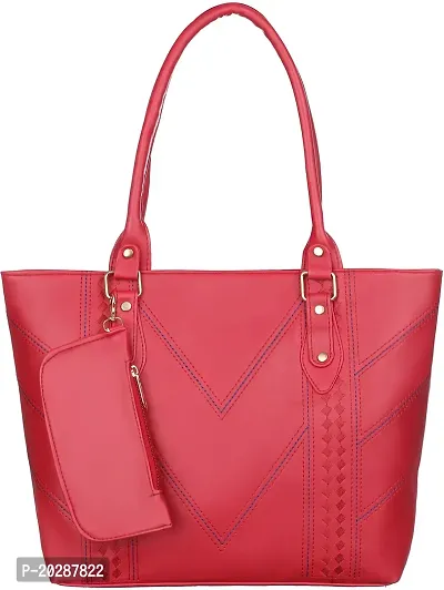Stylish Red Artificial Leather  Handbags For Women-thumb0