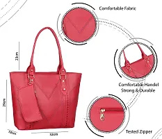 Stylish Red Artificial Leather  Handbags For Women-thumb4