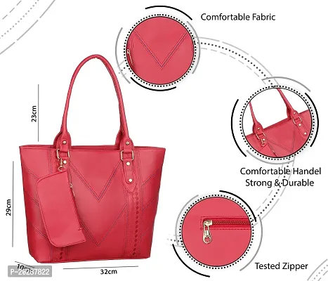 Stylish Red Artificial Leather  Handbags For Women-thumb5