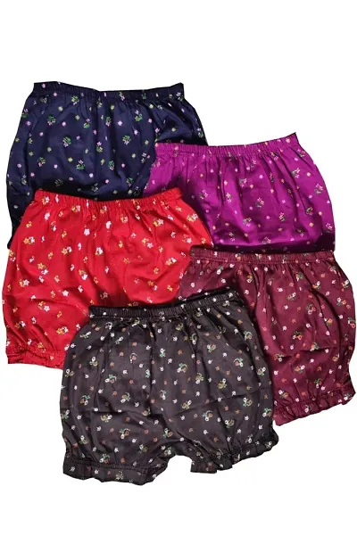 FashionableCliq Cotton Multicolor Printed Bloomers for Girls