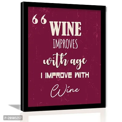 Kalit Kala Decor- Wine Kitchen Quotes Wall Frames - Cafe Quotes Framed Wall Posters with Frame for Restaurant Bar Wall Decor (11 x 14 inch, Multicolor) SIN024-thumb0