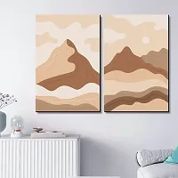 Kalit Kala Decor - Modern Wall Art MDF Panel Painting for Wall Decoration - Wall Paintings for Living Room, Bedroom (12 x 12 inch, Panel) Set of 2 (KAL127)-thumb2