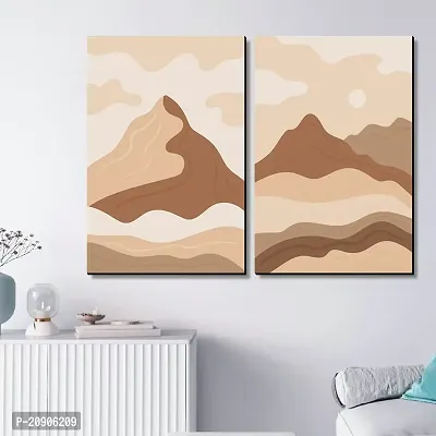 Kalit Kala Decor - Modern Wall Art MDF Panel Painting for Wall Decoration - Wall Paintings for Living Room, Bedroom (12 x 12 inch, Panel) Set of 2 (KAL127)-thumb3