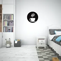 Kalit Kala Decor Coffee Design Wooden Wall Decor Hanging Frame MDF Black Cutout Design For Wall Decor Wall Decor Mdf Cutout Design Set Of 3 (KAL30)-thumb3