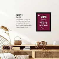 Kalit Kala Decor- Wine Kitchen Quotes Wall Frames - Cafe Quotes Framed Wall Posters with Frame for Restaurant Bar Wall Decor (11 x 14 inch, Multicolor) SIN024-thumb2