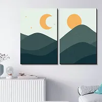 Kalit Kala Decor - Modern Wall Art MDF Panel Painting for Wall Decoration - Wall Paintings for Living Room, Bedroom (12 x 12 inch, Panel) Set of 2 (KAL108)-thumb2