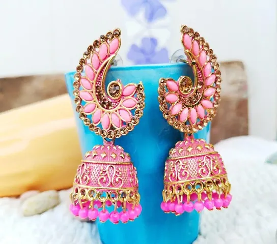 Party Wear Traditional Brass Jhumkas