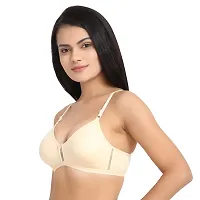 Flora Lingerie Kareena Women's Cotton Lycra, Medium Coverage, Non-Padded, Non-Wired, Seamless Bra with Adjustable Straps-thumb1