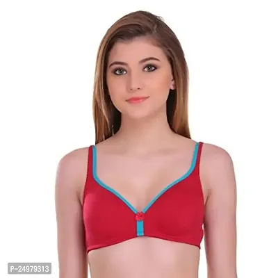 Flora Lingerie Krista Women's Cotton Lycra, Full Coverage, Non-Padded, Non-Wired, Seamless T-Shirt Bra with Adjustable Straps Wine