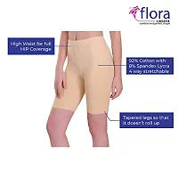 Flora Lingerie Underdress or Skirts Cotton Lycra Regular Fit Cycling/Yoga/Gym Shorts for Girls/Women ? Beige | Black | White-thumb4