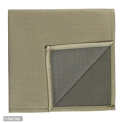 Kovove Gray Solid Pocket Square For Men-thumb2