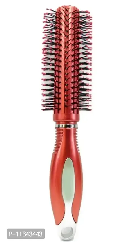 VEHLAN Round Rolling Curling Roller Comb Hair Brush With Soft Bristles For Men And Women-thumb0