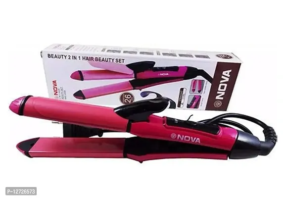 Nova Best Professional 2in1 Hair Straightener and Hair Curler for women. Best 2in1 Hair Beauty set for women.-thumb0