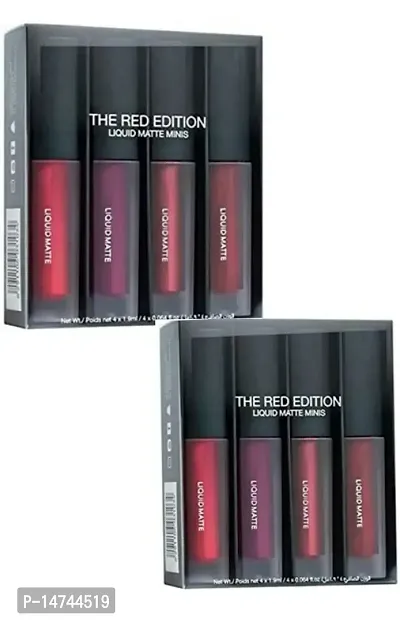 4in1 Red Edition Liquid Matte Minis Lipstick, 6-ml - (Pack of 2)