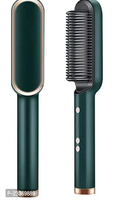 Hair Straightener Comb for Women  Men, Brush Machine PTC Heating Electric with 5 Temperature Control air Straightening Comb, Fast Heating,Assorted Color (Color-Black)