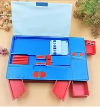 Plastic Jumbo Size Multi-Functional Pencil Geometry Box with Integrated Sharpner for Boys Girls Kids (Spiderman)-thumb1