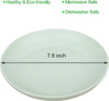 GYANVI 4 Pcs Lightweight Wheat Straw Plates - Unbreakable Dinner Plates - Reusable Plate Set Dishwasher  Microwave Safe - Perfect for Dinner Dishes (Multicolor)-thumb1