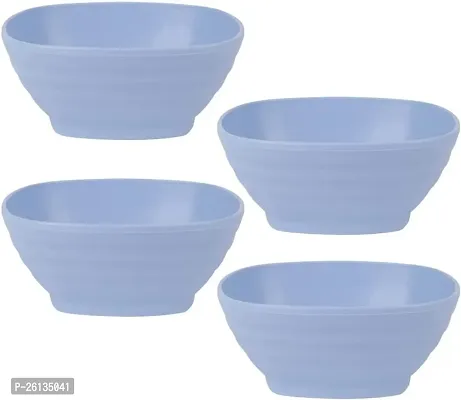 GYANVI Unbreakable Cereal Bowls/Reusable Wheat Straw Square Bowl Set of 4 / Dishwasher  Microwave Safe/Lightweight Bowl - Perfect for Cereal, Soup and Rice (Blue)-thumb0