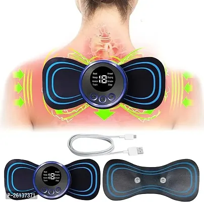 GYANVI Body Massager Machine for Pain, Massage Device Neck Massager 8 Modes 19 Levels, Rechargeable Pain Relief EMS Massage Butterfly Machine for Shoulder/Arms/Legs/Back Pain for Men and Women.-thumb0