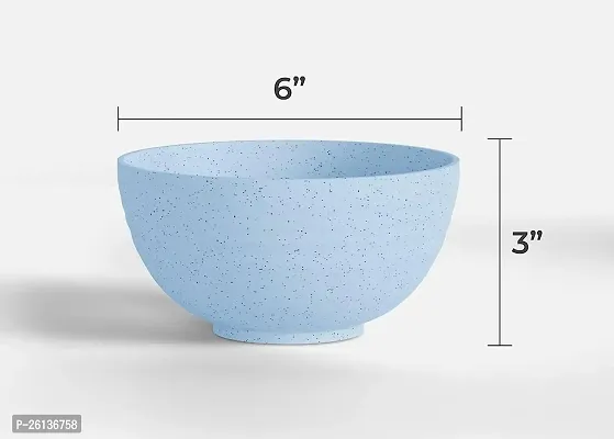 GYANVI Wheat Straw Bowl Set of 4 Unbreakable Serving Bowl, Microwave Safe Bowl for Kitchen, Freezer  Dishwasher, Ideal for Snacks, Rice, Salad, and Noodles (Blue)-thumb4