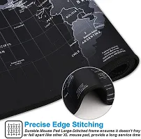 GYANVI World Map Rubber Gaming Mouse Pad  Keyboard Desk Mat for PC Computer Laptop| 90X40-60X30 CM - Black-thumb4