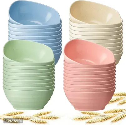 Cereal Bowls Set of 4, Plastic  Square Bowl, Reusable Square Soup Bowls, Lightweight Bowls for Kitchen, Capacity: 500 ML (Multicolor)