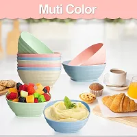 Cereal Bowls Set of 4, Plastic  Square Bowl, Reusable Square Soup Bowls, Lightweight Bowls for Kitchen, Capacity: 500 ML (Multicolor)-thumb3