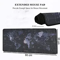 World Map Rubber Gaming Mouse Pad  Keyboard Desk Mat for PC Computer Laptop| 90X40 CM - Black-thumb1