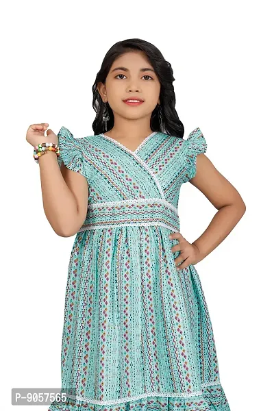 Trendy Cotton Fancy Kids FrocksDresses. (12-13 Years, Rama)-thumb5