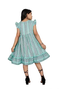 Trendy Cotton Fancy Kids FrocksDresses. (12-13 Years, Rama)-thumb1