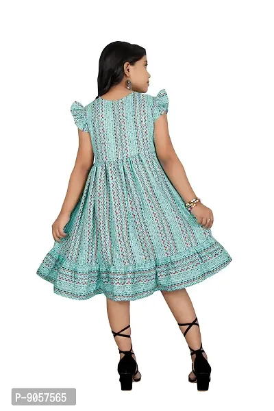 Trendy Cotton Fancy Kids FrocksDresses. (12-13 Years, Rama)-thumb2