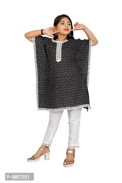 Pretty Fancy Girls Kurta Set (12-13 Years, Black)-thumb0