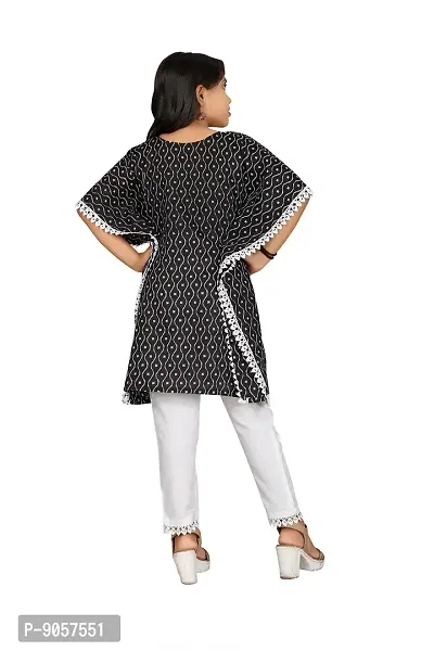 Pretty Fancy Girls Kurta Set (12-13 Years, Black)-thumb2