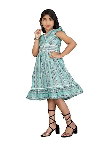 Trendy Cotton Fancy Kids FrocksDresses. (12-13 Years, Rama)-thumb3