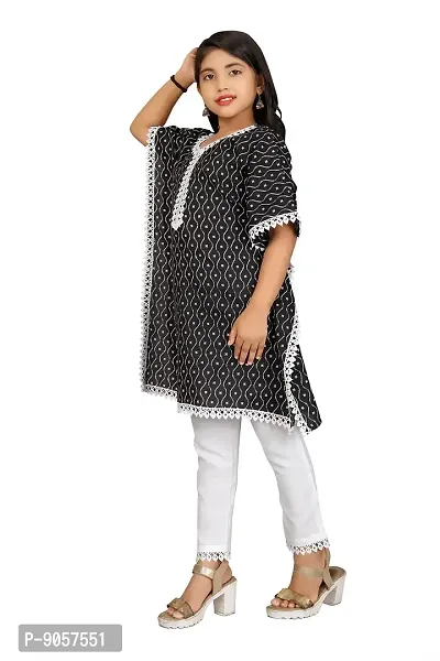 Pretty Fancy Girls Kurta Set (12-13 Years, Black)-thumb3