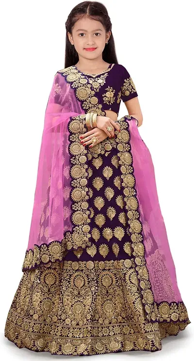 Alluring Satin Lehenga Cholis For Girls