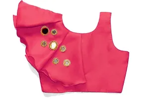 Fond Fashion Girl's Mirror Work Readymade Lehenga Choli (8-9 Years, Pink,Blue)-thumb1