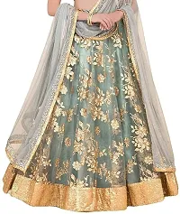 Girls Silk Semi Stitched Lehenga Choli-thumb1