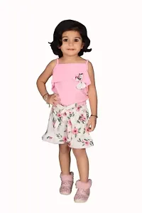 Barbie Baby Girls Above Knee Party Dress (Pink, Sleeveless)-thumb2