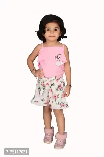 Barbie Baby Girls Above Knee Party Dress (Pink, Sleeveless)-thumb3