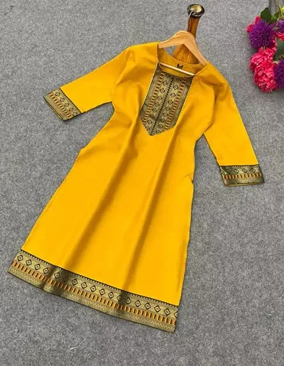 Stylish Cotton Embroidered A-Line Kurti