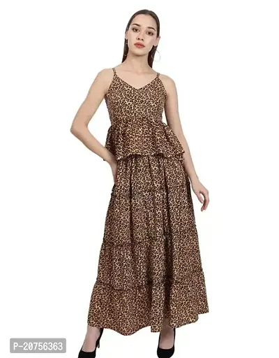 Stylish Fancy Designer Crepe Dresses For Women-thumb0