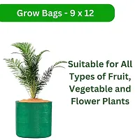 UV Protected Round Plants Grow Bags 9x12 Inches Pack of 20  Green Colour-thumb1