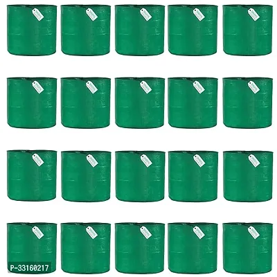 UV Protected Round Plants Grow Bags 9x12 Inches Pack of 20  Green Colour-thumb0